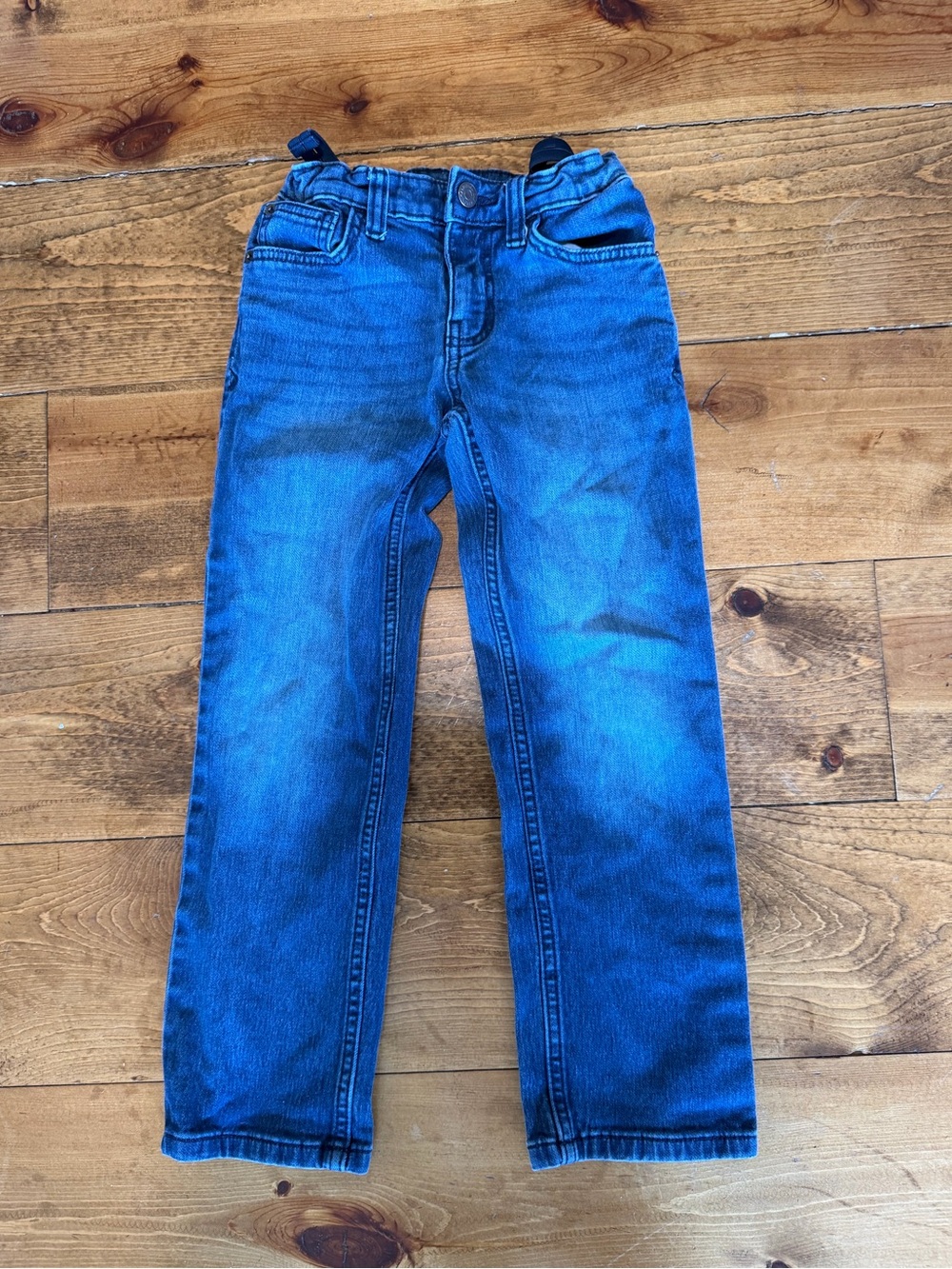 Boys Stretch Straight Fit Blue Denim Jeans